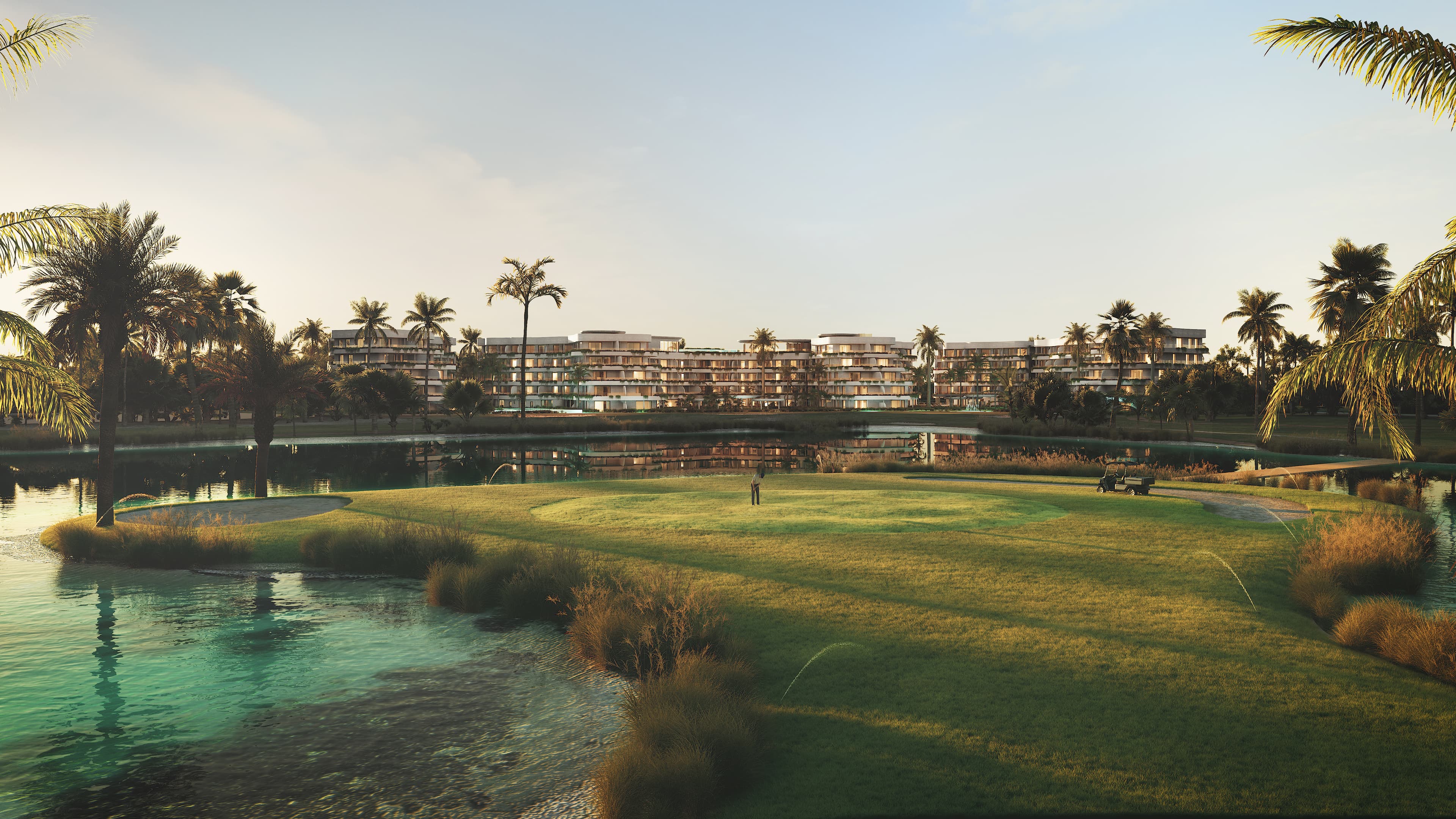 Golf course and lake